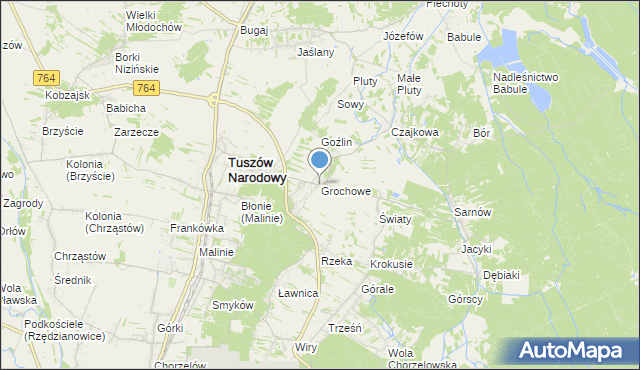 mapa Grochowe, Grochowe na mapie Targeo
